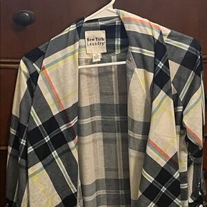 New York Laundry Multicolor Plaid Cardigan